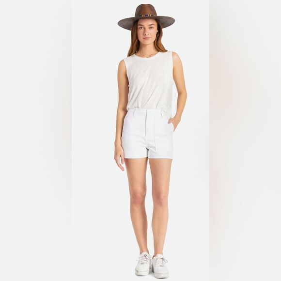 Brixton Vancouver Chino cargo utility Shorts in crisp white 31. NWT - Picture 3 of 12